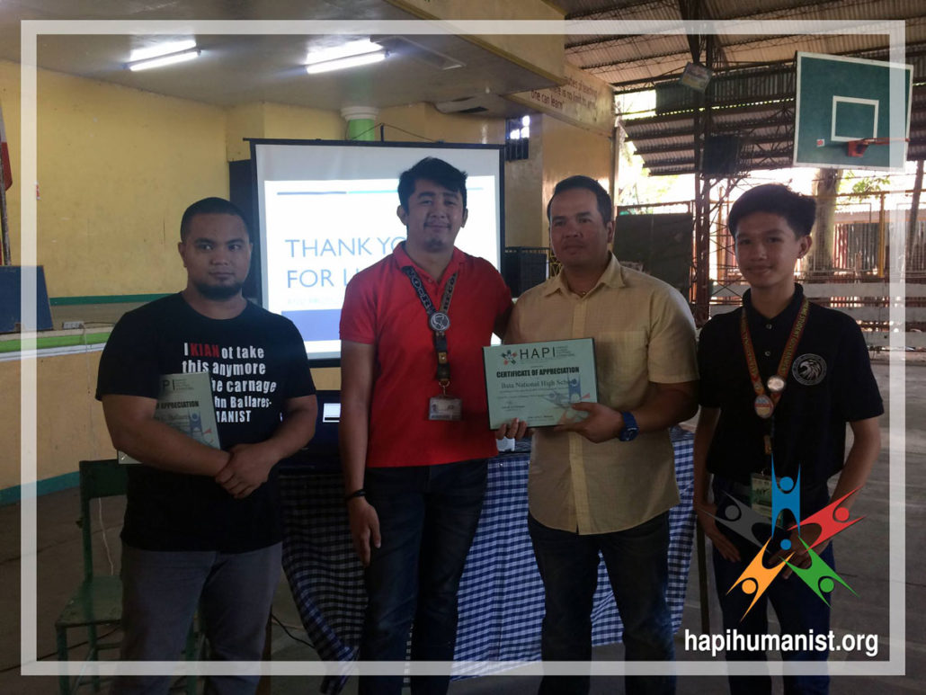 HAPI receives certificate of appreciation for the HIV / AIDS awareness lecture