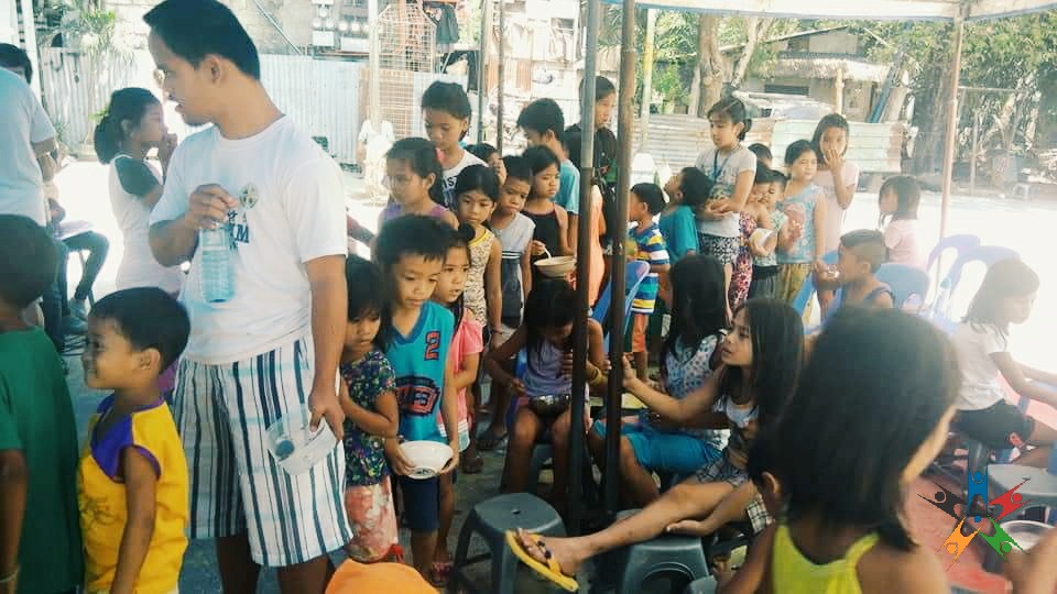 HAPI Kids wait for their turn to be served the 'Nutritious Meal of the Day'