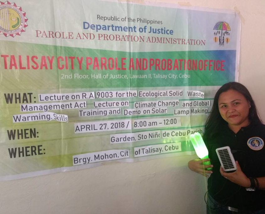 HAPI Green Movement and Eco-Tabang hold solar lamp workshop