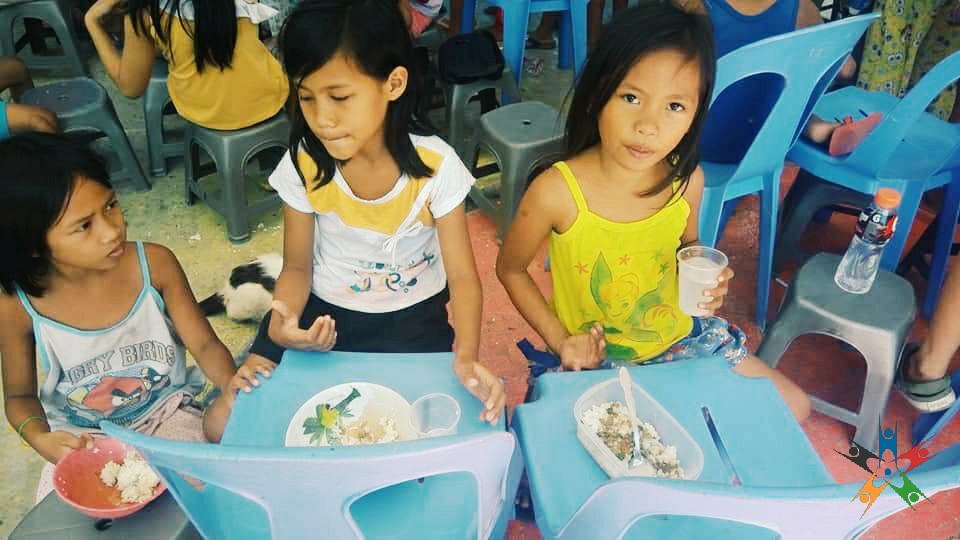 HAPI Kids enjoying their 'Nutritious Meal of the Day'